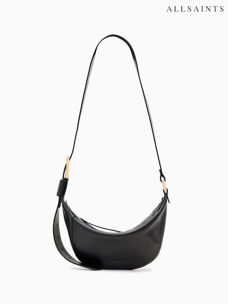 AllSaints Black Luna Leather Cross-Body Bag (H59431) | €211