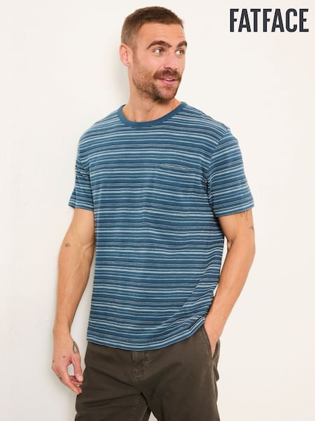 FatFace Navy Ripon Stripe Tshirt (H59454) | AED172