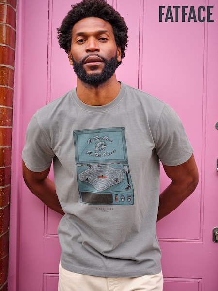 FatFace Grey Vinyl Bike Graphic Tshirt (H59487) | AED163