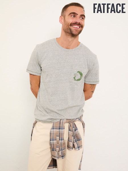 FatFace Grey Frowning Frog Graphic Tshirt (H59488) | €36.50