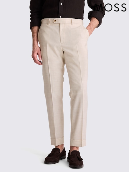 MOSS Natural Wool Tailored Trousers (H59757) | AED524