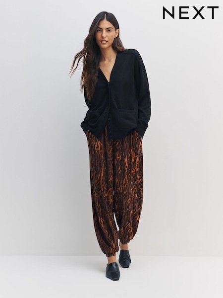 Animal Print Jersey Harem Joggers (H59788) | R$ 220