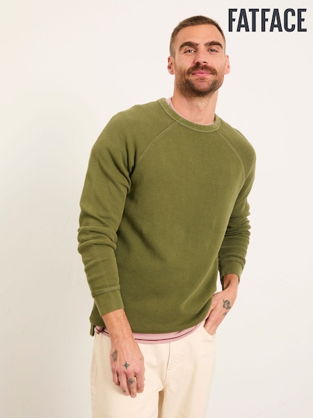 FatFace Wye Dusky Green Crew Neck Sweat (H59969) | €79
