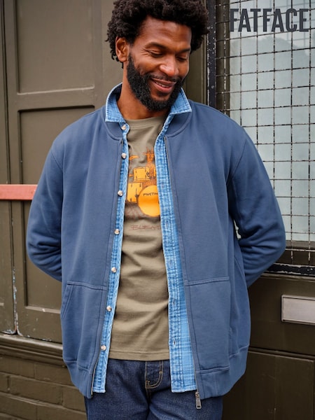 FatFace Sandford Navy Sweat Bomber (H59972) | AED320