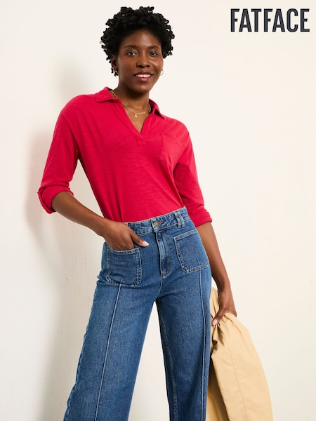 FatFace Paige Fushsia Pink Jersey Shirt (H60081) | €52