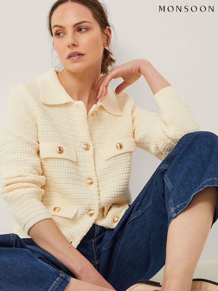 Monsoon Coby Collar Cardigan (H60137) | R$ 740