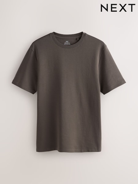 Brown Regular Fit Smart Soft Touch Heavyweight T-Shirt (H60292) | $25