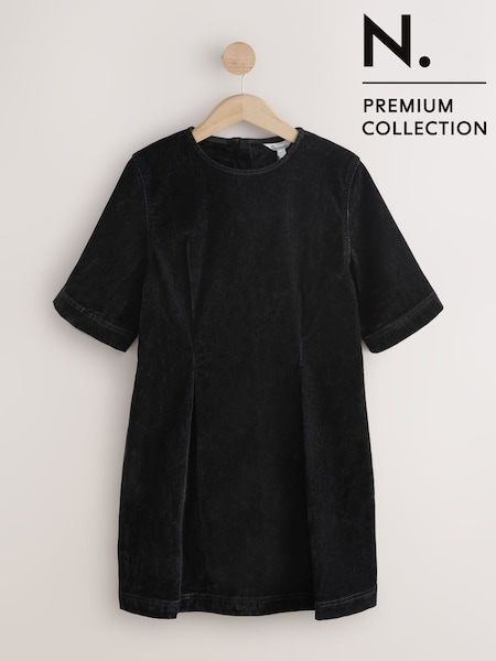 Black N. Premium Flocked Denim Mini T-Shirt Dress (H60360) | €54