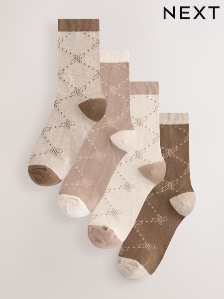 Neutral N Swirl - Ankle Socks 4 Pack (H60396) | 11 €