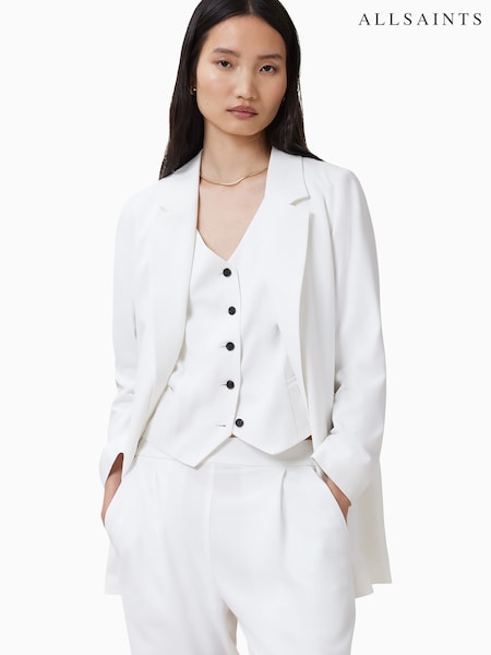 AllSaints White Aleida Tri Waistcoat (H60446) | 5,948 UAH