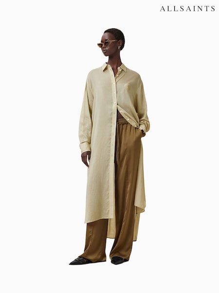 AllSaints Yellow Ezra Shirt Dress (H60453) | 9,553 UAH
