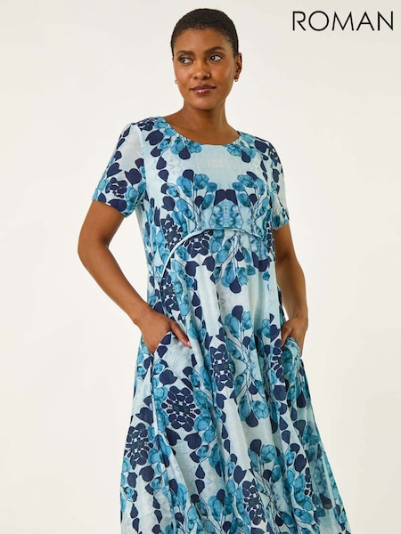 Roman Abstract Print Smock Dress (H60587) | €66