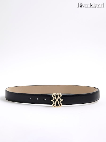 River Island Black Swirl Buckle Belt (H60694) | €27