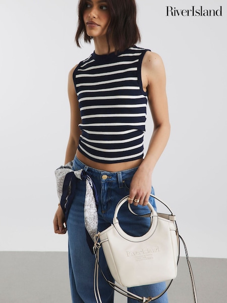 River Island Cream Rounded Handle Tote Bag (H60700) | €52