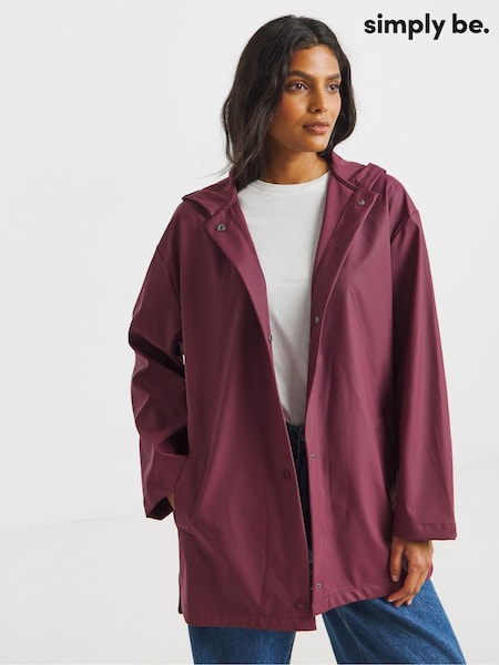 Simply Be Red Short Rubberised Raincoat (H60831) | €61