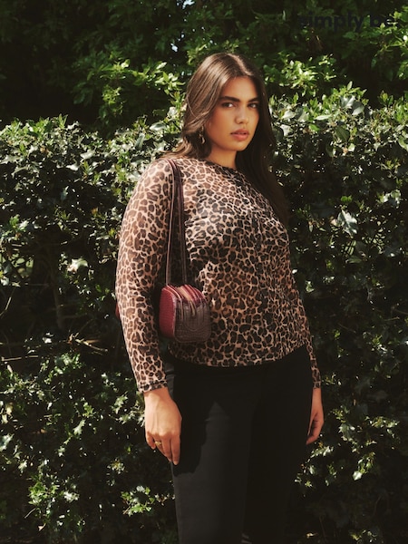 Simply Be Animal Print Mesh Jersey Cardigan (H60836) | €37