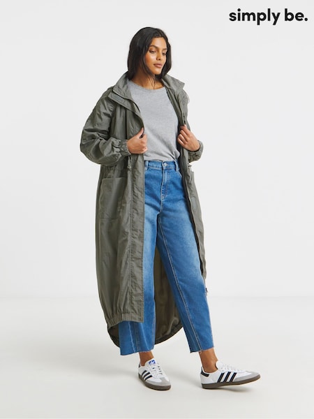 Simply Be Grey Pocket Detail Parachute Parka (H60840) | €86