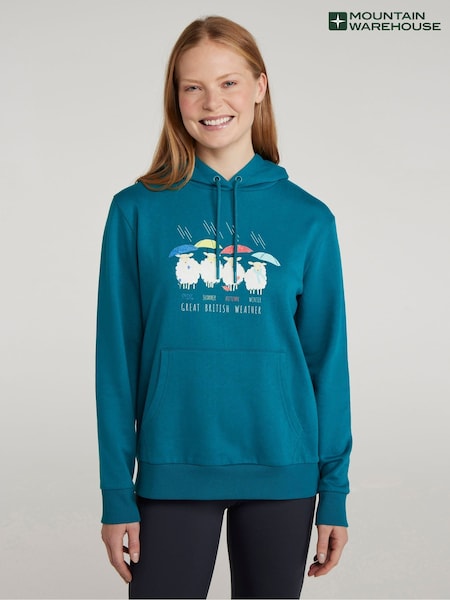 Mountain Warehouse Blue Womens Regular Fit Great British Weather Hoodie (H60929) | R$ 345