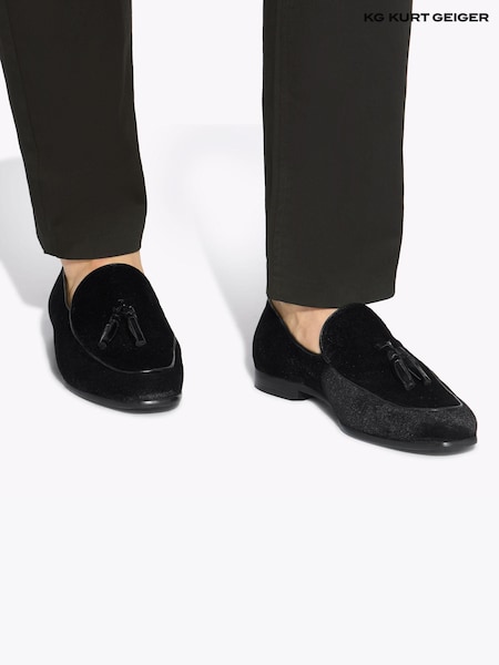 KG Kurt Geiger Curtis Velvet Black Shoes (H61142) | 126 €