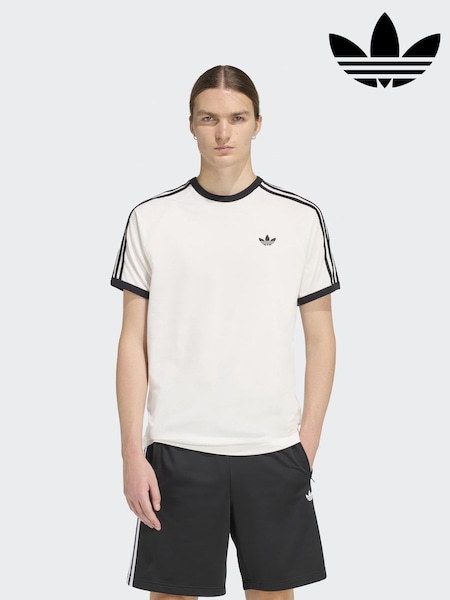 Valkoinen - adidas Originals 3 Stripes T-Shirt (H61190) | €44