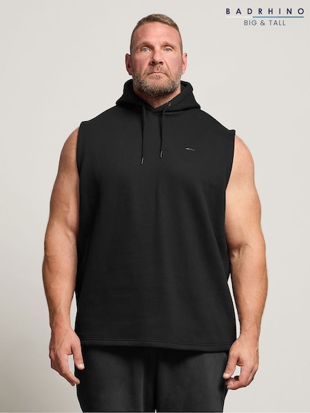 BadRhino Big & Tall Black Sleeveless Hoodie (H61266) | €105