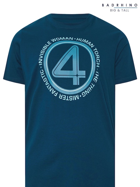 BadRhino Big & Tall Blue Fantastic 4 T-Shirt (H61280) | R$ 235