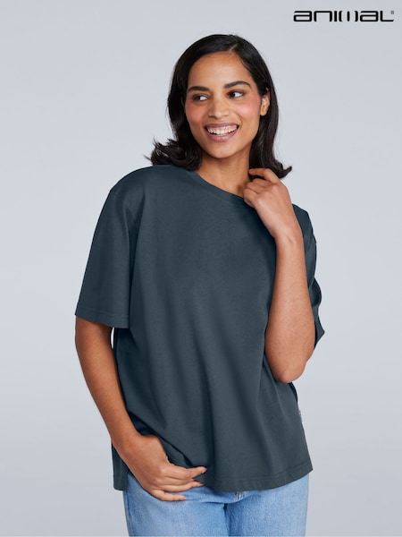Animal Blue Chrome Womens Relaxed Fit Idol T-Shirt (H61346) | R$ 215