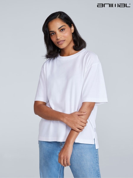 Animal White Womens Relaxed Fit Idol T-Shirt (H61359) | R$ 215