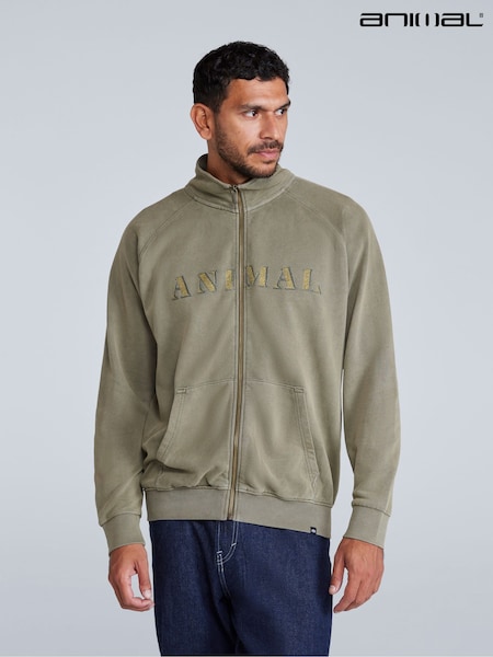 Animal Green Mens Liam Zip Sweatshirt (H61361) | R$ 485