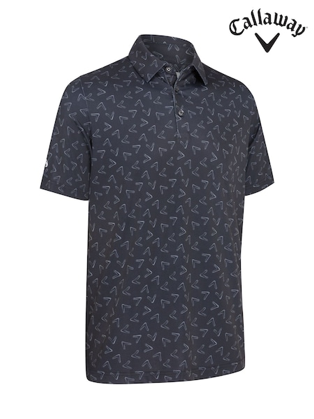 Callaway Apparel Large All-Over Chev Printed Black Polo Shirt (H61397) | 2,704 UAH