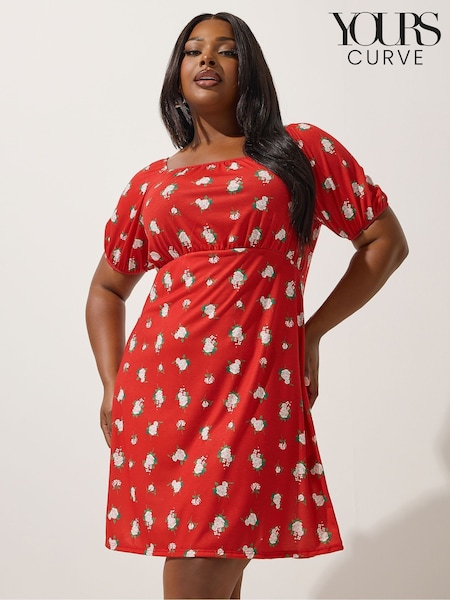 Yours Curve Red Limited Mini Dress (H61649) | R$ 305