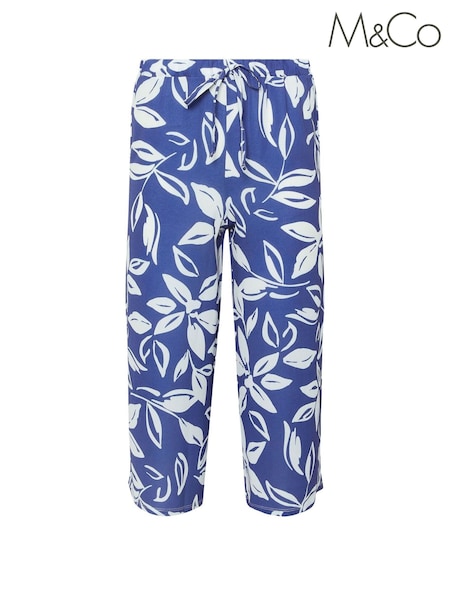 M&Co Blue Petite Abstract Printed Culottes (H61661) | R$ 295