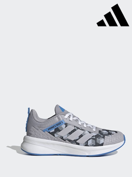 adidas Grey Minecraft Fortarun 4.0 Junior Trainers (H61695) | R$ 395
