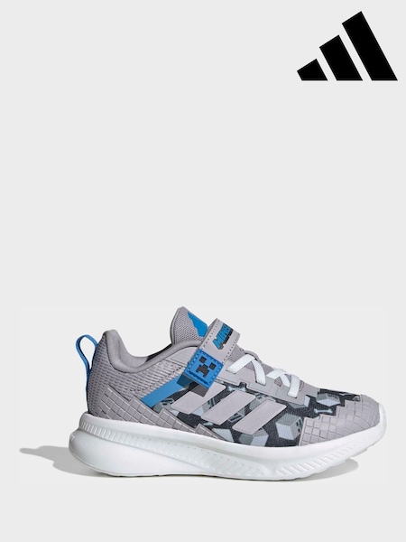אפור - adidas Minecraft Forarun 4.0 Kids Trainers (H61704) | ‏191‏₪