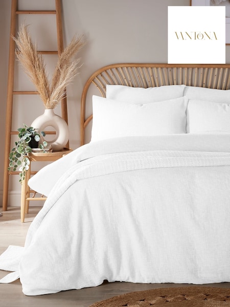 Vantona White Gauze Quilt Cover Set (H61756) | kr707 - kr1 335