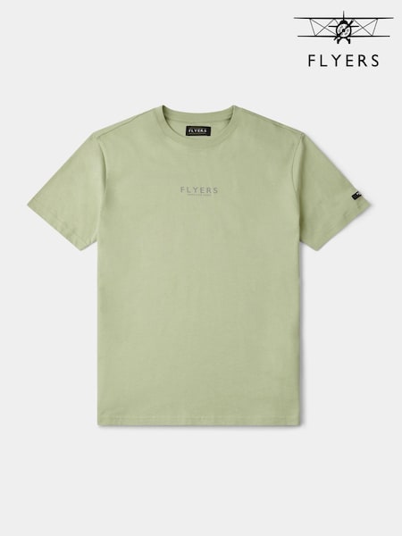 Flyers Mens Green Print T-Shirt (H61829) | €25