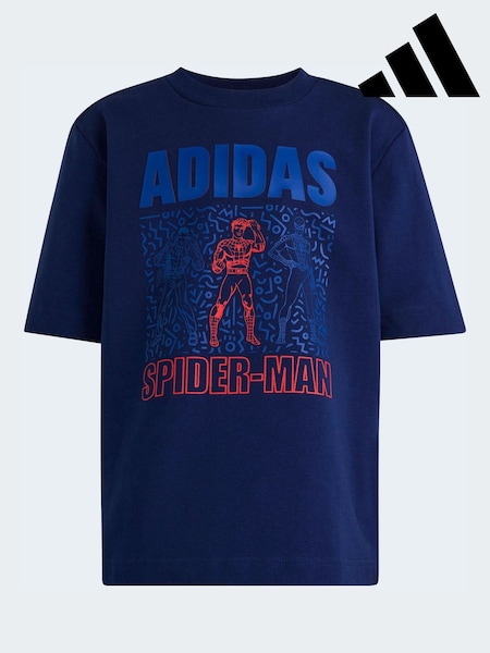 adidas Blue Marvel Spider-Man Little Kids T-Shirt (H61896) | NT$1,070