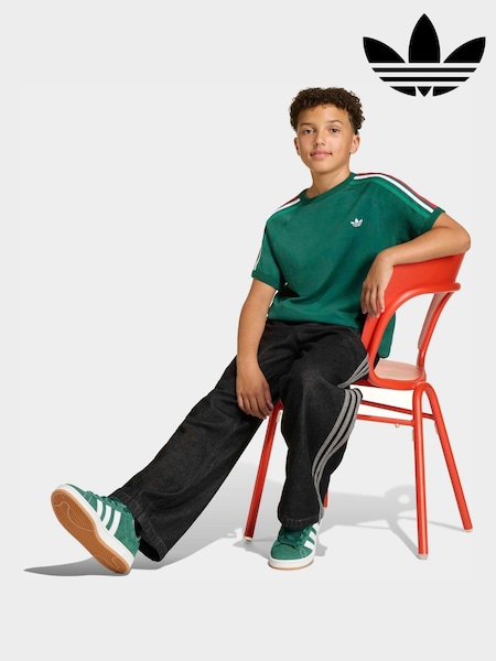 Grønn - adidas Originals 3 Stripes T-Shirt (H61947) | kr283