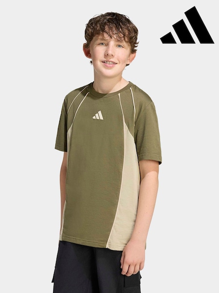 Grün - adidas Colourblock T-Shirt (H62042) | 20 €