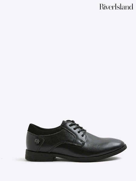 River Island Black Boys Faux Leather Pointed Shoes (H62257) | €31