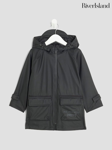 River Island Black Boys Rainmac Coat (H62261) | €33