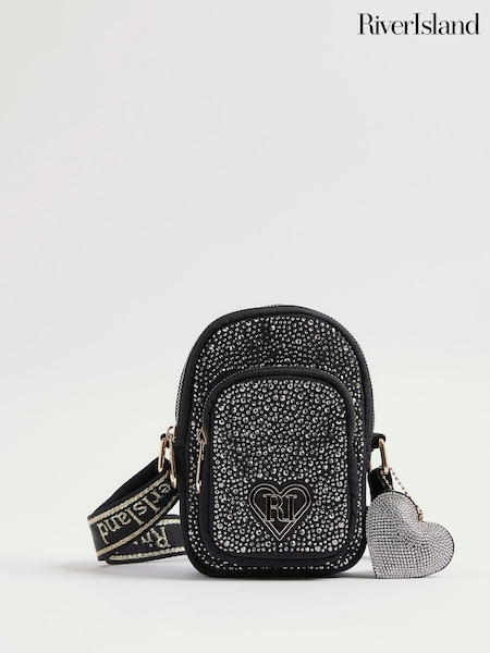 River Island Black Girls Black Heatseal Festival Bag (H62266) | €26