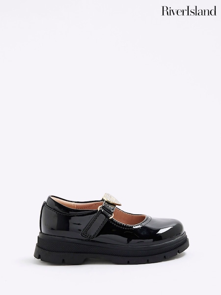 River Island Black Girls Multi Strap Mary Jane Shoes (H62280) | €34