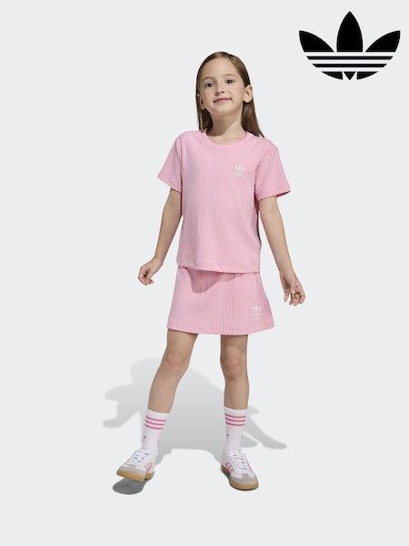 Roz - adidas Originals Rib T-Shirt and Skirt Little Kids Set (H62370) | 246 LEI