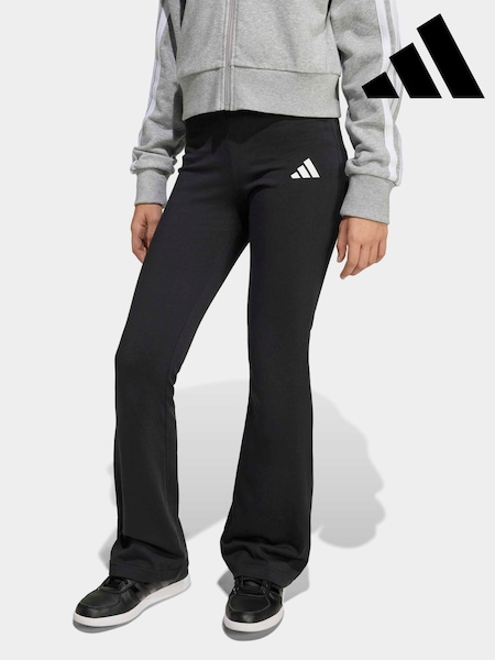 adidas Black Essentials Flared Leggings (H62387) | $45
