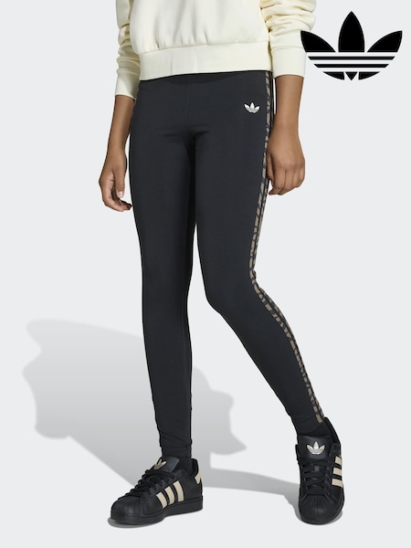 adidas Originals Black Animal 3-Stripes Leggings (H62398) | 145 zł