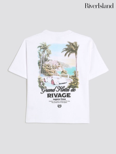River Island White Boys Printed Resort T-Shirt (H62421) | AED82