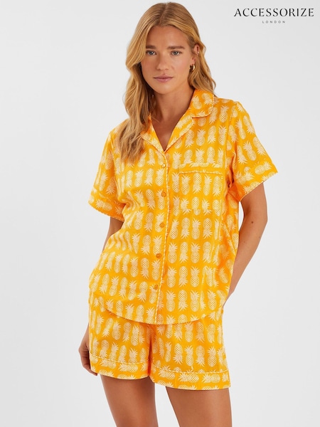 Accessorize Pineapple Print Short Pyjamas Set (H62422) | ‏271 ر.ق.