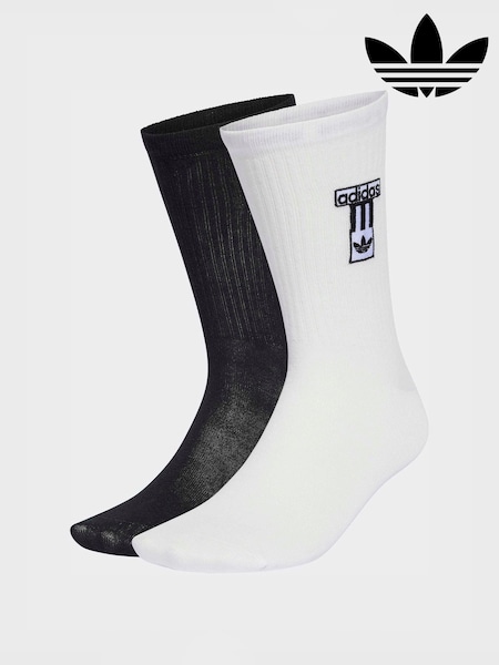 adidas Originals White adibreak Crew Socks 2 Pack (H62444) | AED87