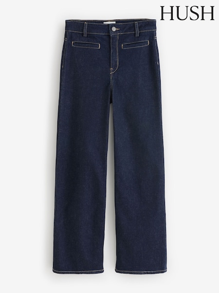 Azul - Hush Rowan Welt Pocket Flared Jeans (H62455) | R$ 985